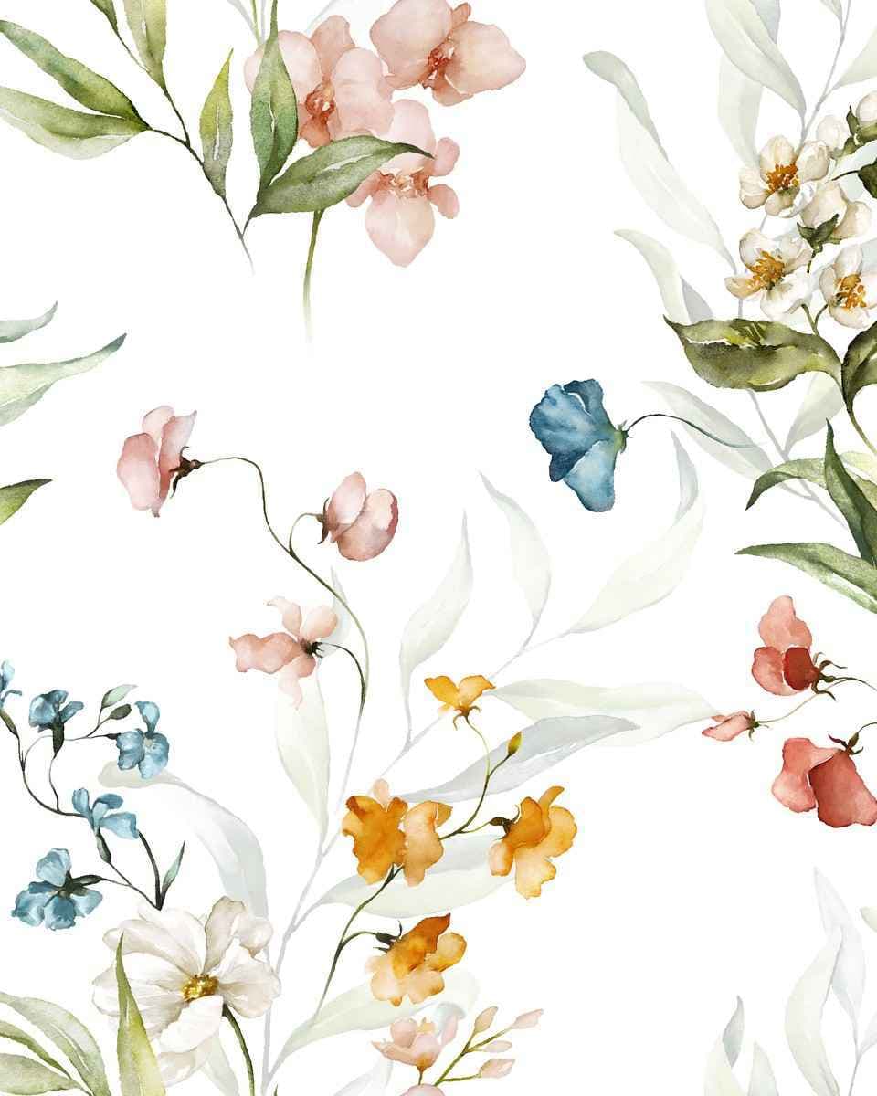 Papel de Parede Floral Campestre