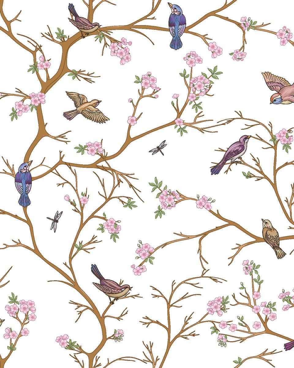 Papel de Parede Jardim de Cerejeiras